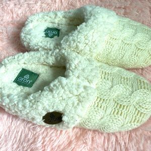 Irish Aran wool slippers